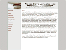 Tablet Screenshot of alexandrova.nl